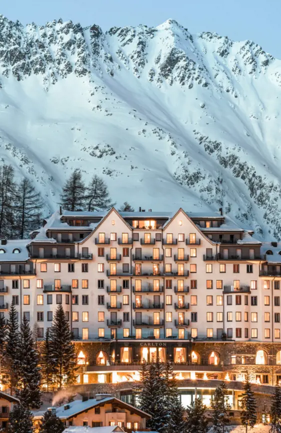Carlton Hotel St Moritz Above Lake St. Moritz