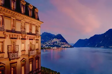 Splendide Royal Hotel Lugano Exterior Evening