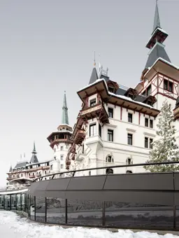 Swiss Deluxe Hotels The Dolder Grand Aussenansicht Schnee (3)