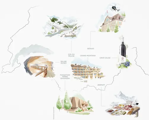 Swiss Deluxe Hotels Stories Winter 2023 2024 Art With A View To The South Pag 40 41