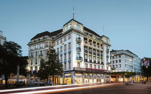 Swiss Deluxe Hotels Mandarin Oriental Savoy Zurich Zurich Outside Night