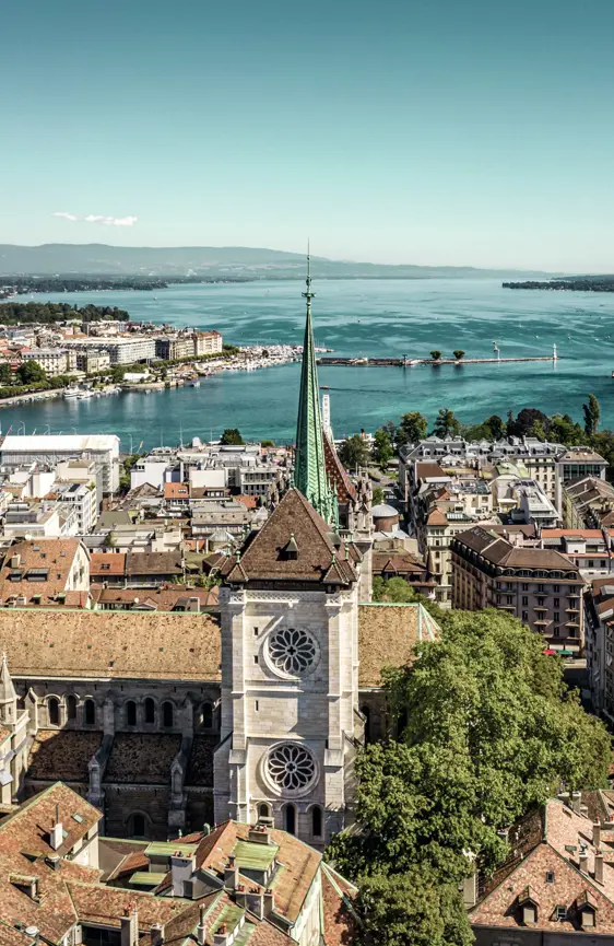 Switzerland Luxury Hotel ST 3X2 Geneva Aerial 60502