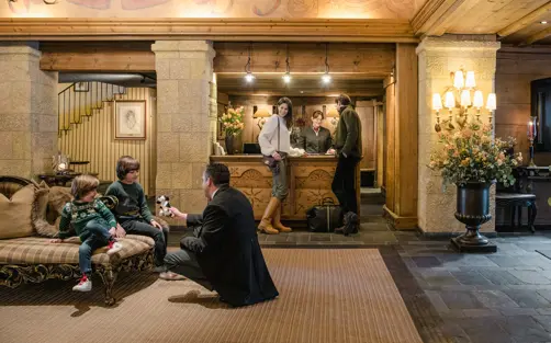 Gstaad Palace Hotel Entrance Lobby