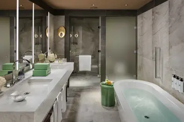 Swiss Deluxe Hotels Mandarin Oriental Savoy Zurich Zurich Rooms Suites Mandarin Rooftop Suite Bathroom
