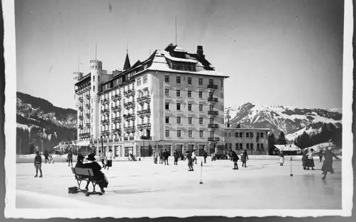 Swiss Deluxe Hotels Stories Summer 2021 Superstars Princesses And A Pink Panther 04 Copyright Gstaad Palace History Ice Rink Sw Ecirgb T140