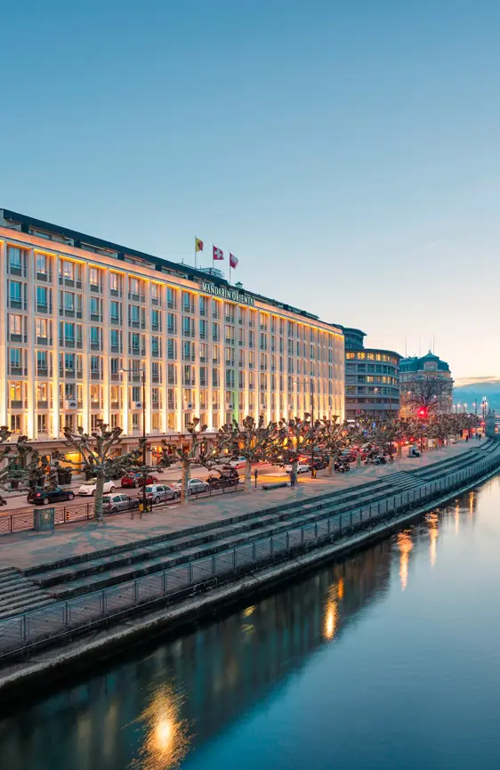 Mandarin Oriental Geneva Hotel Hotel Exterior Night Lights
