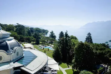 Beau Rivage Palace Hotel Lausanne External View Lake