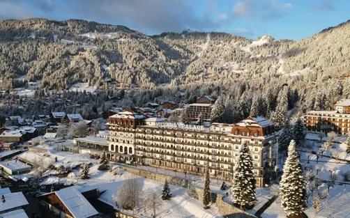 Swiss Deluxe Hotels Villars Palace Winter View