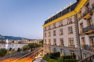 Beau Rivage Hotel Geneva Night View