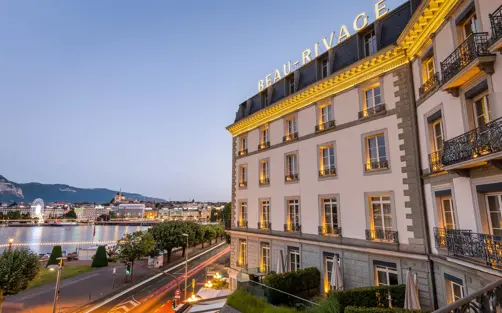 Beau Rivage Hotel Geneva Night View