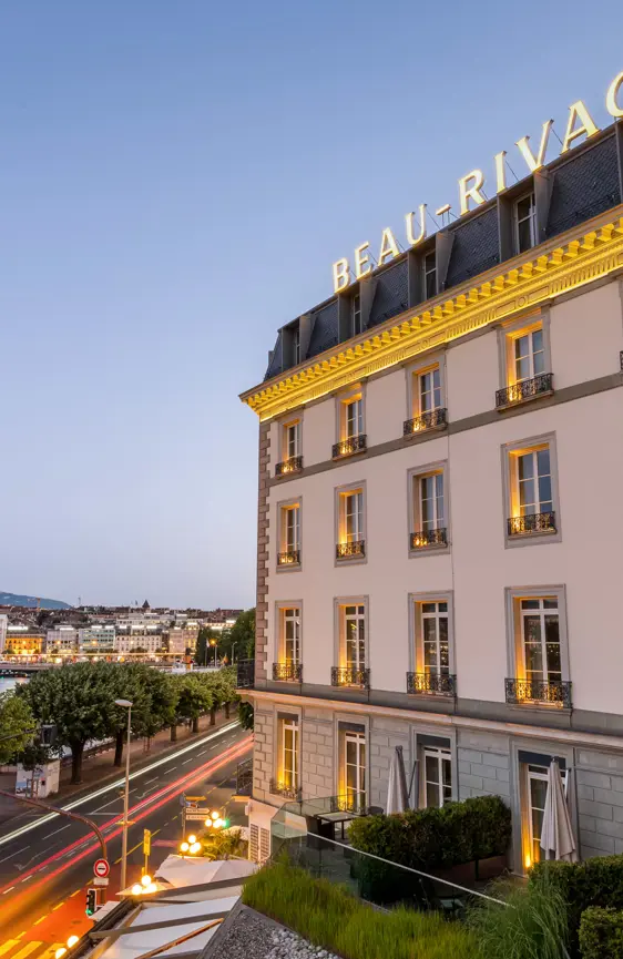 Beau Rivage Hotel Geneva Night View