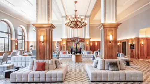 Swiss Deluxe Hotels Magazine Winter 2024 25 Iconia Villars Palace Lobby
