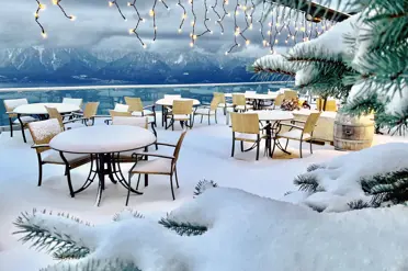 Le Mirador Resort Spa Le Mont Pelerin Terrase Snow