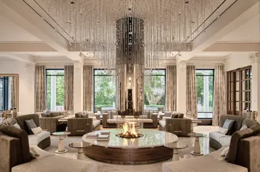 Grand Resort Bad Ragaz Hotel GRBR Quellenhof Lobby Kamin
