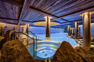 The Alpina Gstaad Hotel Pool With Light Dome