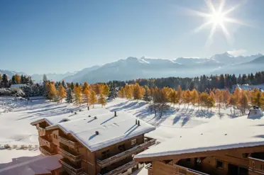 Guarda Golf Hotel Residences Crans Montana Winter View Golf Course