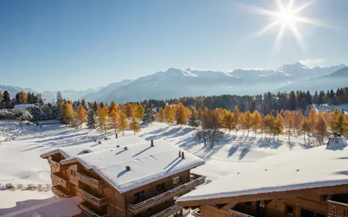 Guarda Golf Hotel Residences Crans Montana Winter View Golf Course