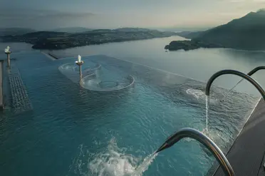 Swiss Deluxe Hotels Buergenstock Resort Lake Lucerne Alpine Spa Exterior Infinity Edge Pool