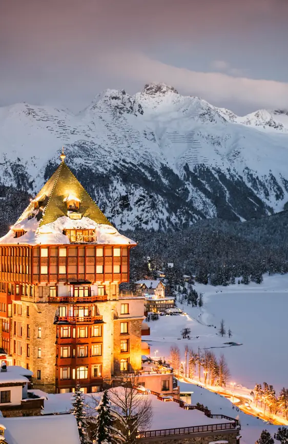 Badrutts Palace Hotel Winter 01 Exterior Winter Lights