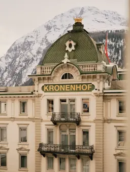 Swiss Deluxe Hotels Grand Hotel Kronenhof View From Segantini Suite