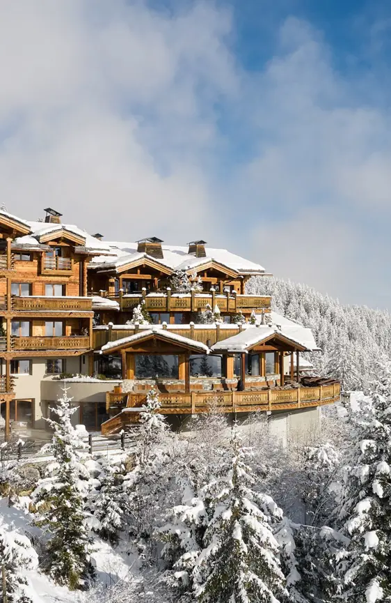 Lecrans Hotel Spa Crans Montana Hotel Aerial View Winter