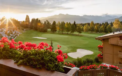Guarda Golf Hotel Residences Crans Montana Sunrise In Summer