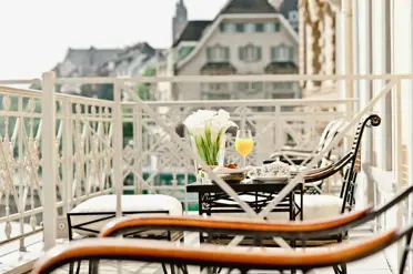 Grand Hotel Les Trois Rois Basel Terrasse