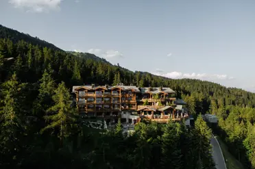 Lecrans Hotel Spa Crans Montana Hotel Aerial View Summer