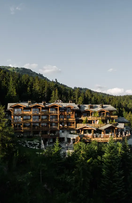 Lecrans Hotel Spa Crans Montana Hotel Aerial View Summer