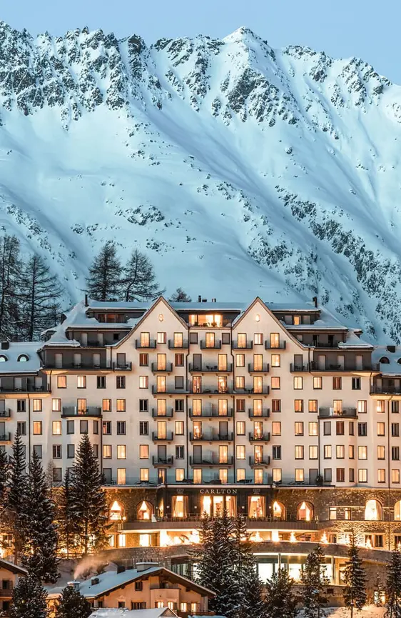 Swiss Deluxe Hotels 23 Outside View Carlton Hotel St. Moritz
